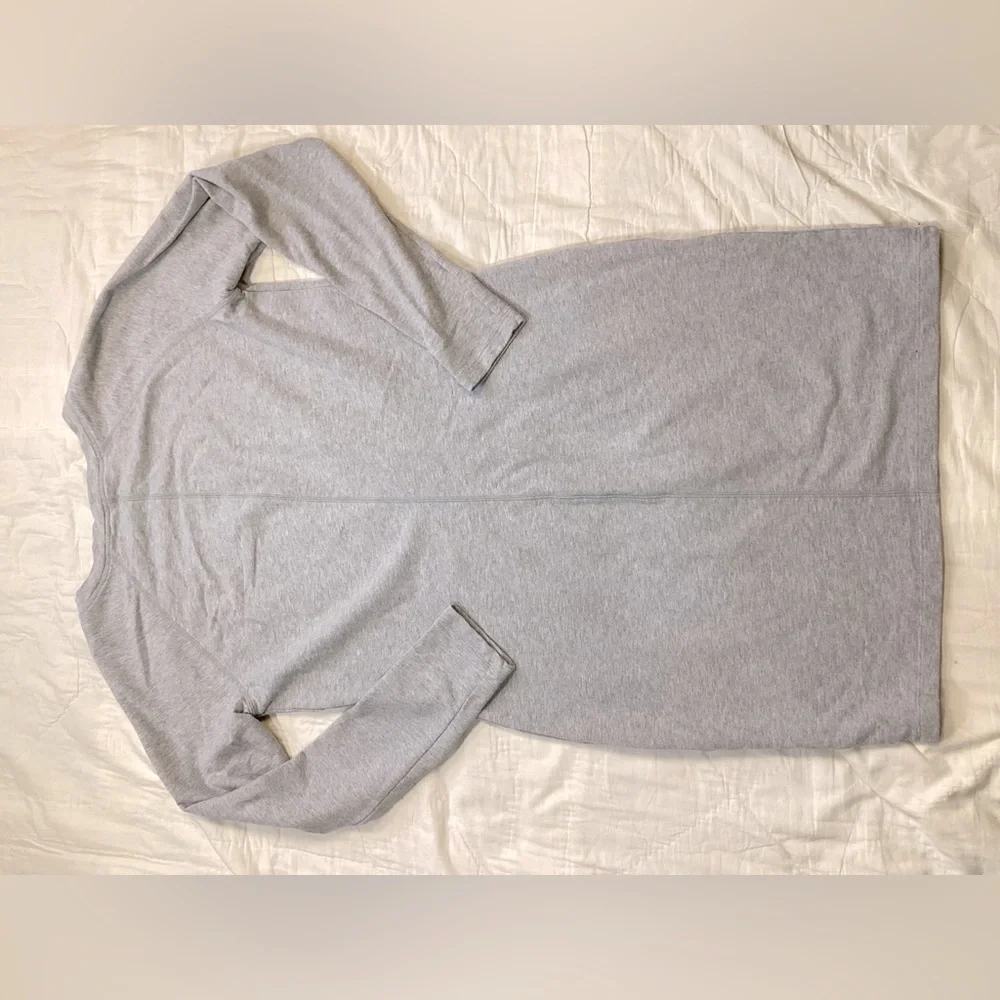 Athleta Enchanted Sweatshirt Dress Gray Medium - Picture 7 of 7